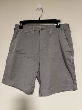 American Eagle Flex Lived-In Gray Khaki Shorts.